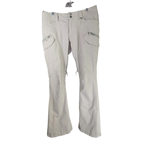 Burton Pants - Burton Dryride Snow Pants Womens L Beige Cargo Ski Snowboard Trousers
